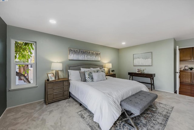 view of carpeted bedroom