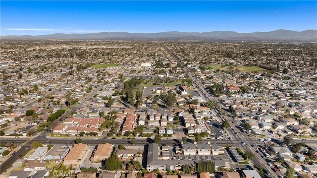 aerial view featuring a mountain view