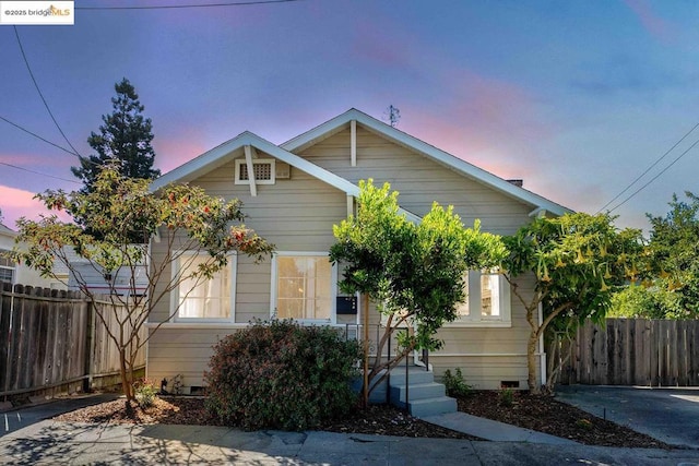 view of front of home