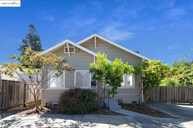 view of front of home