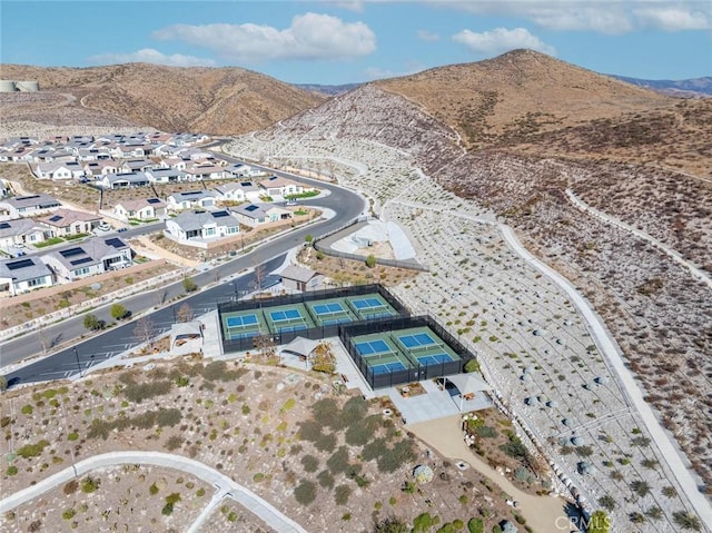 bird's eye view featuring a mountain view