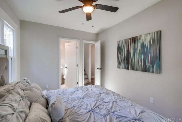 bedroom with ceiling fan