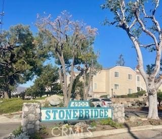 view of community sign