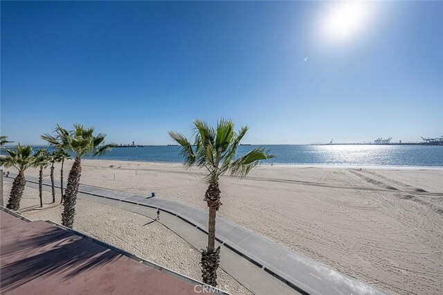 water view with a view of the beach