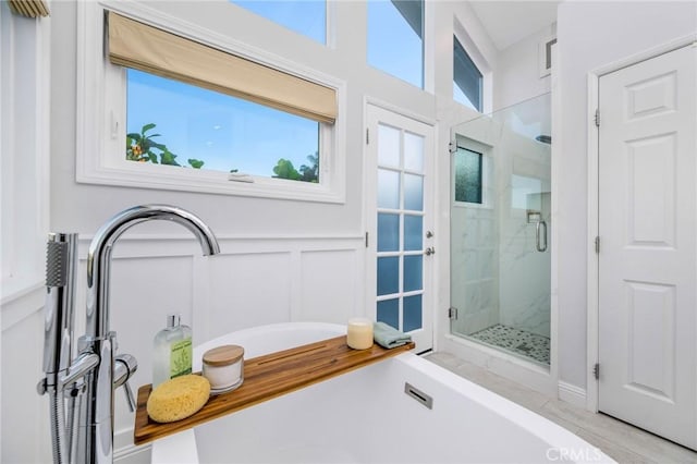 bathroom featuring walk in shower