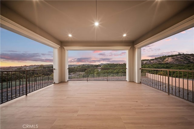 view of deck at dusk