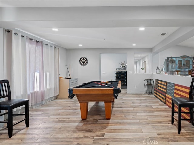 20276 Waco Rd, Apple Valley, CA 92308 - playroom featuring billiards and light wood-type flooring