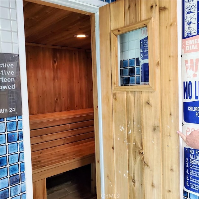 view of sauna / steam room