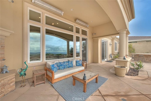 view of patio / terrace featuring an outdoor hangout area