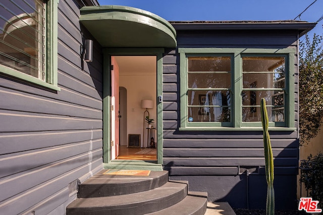 view of doorway to property