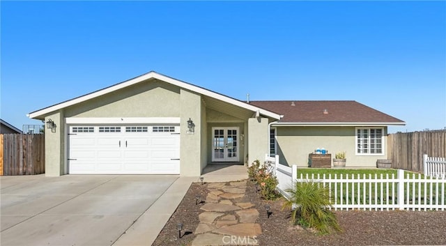 ranch-style house with a garage