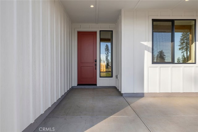 view of doorway to property