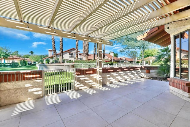 view of patio with a pergola