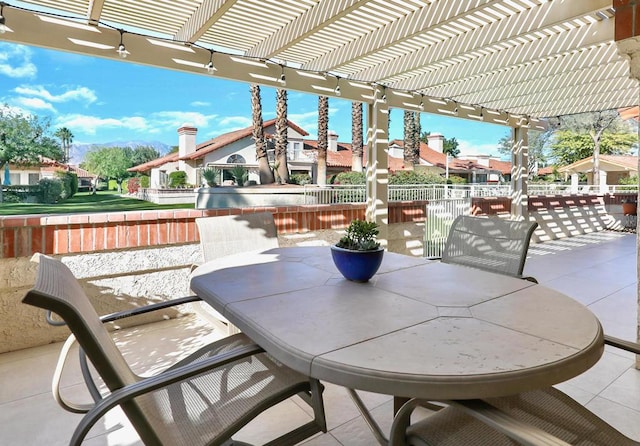 view of patio / terrace with a pergola