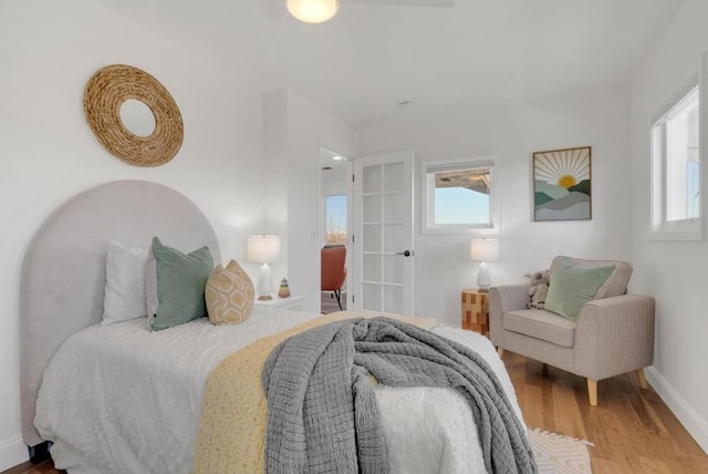 bedroom featuring hardwood / wood-style floors