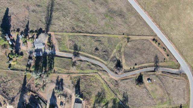 bird's eye view featuring a rural view