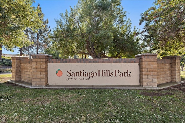 view of community sign