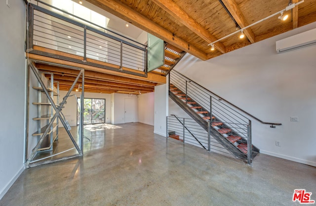 interior space with an AC wall unit