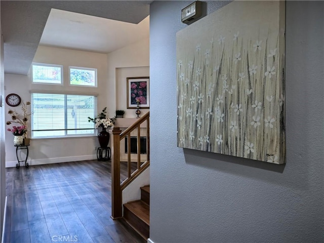1911 E Calico Dr, West Covina, CA 91791 - staircase with wood finished floors and baseboards