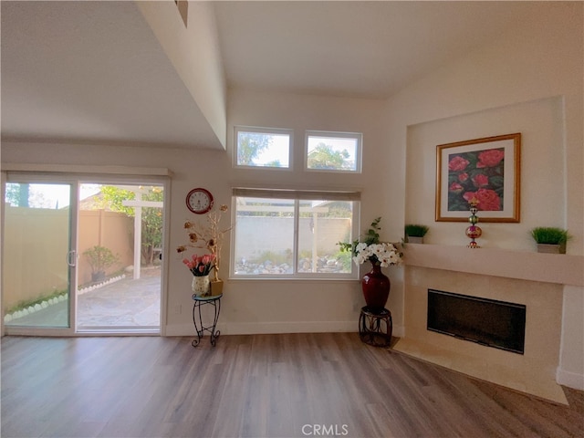 1911 E Calico Dr, West Covina, CA 91791 - living room with wood finished floors, a premium fireplace, and baseboards