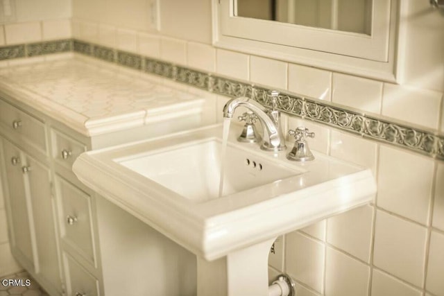 details with sink and tasteful backsplash