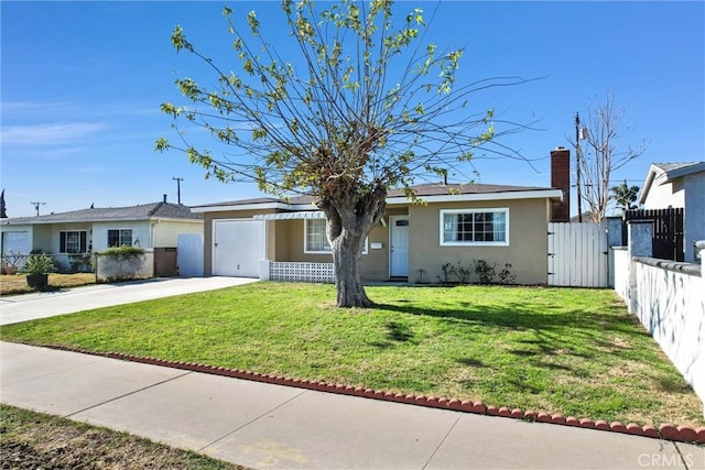 ranch-style house with a front yard