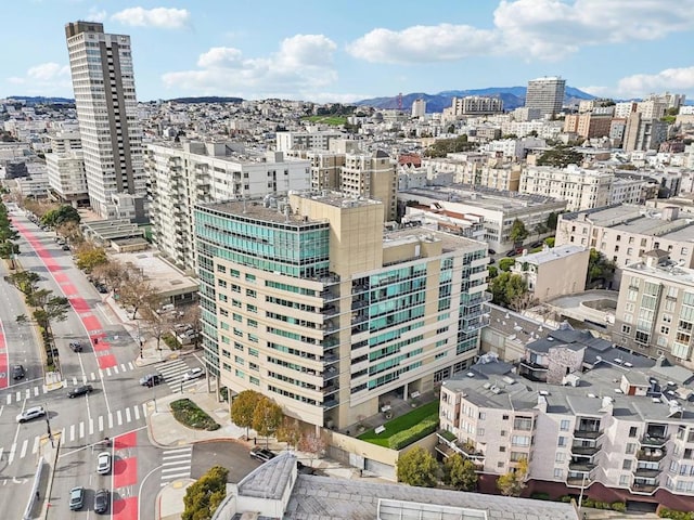 exterior space featuring a mountain view