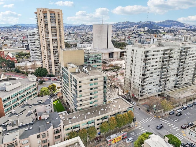 exterior space featuring a mountain view