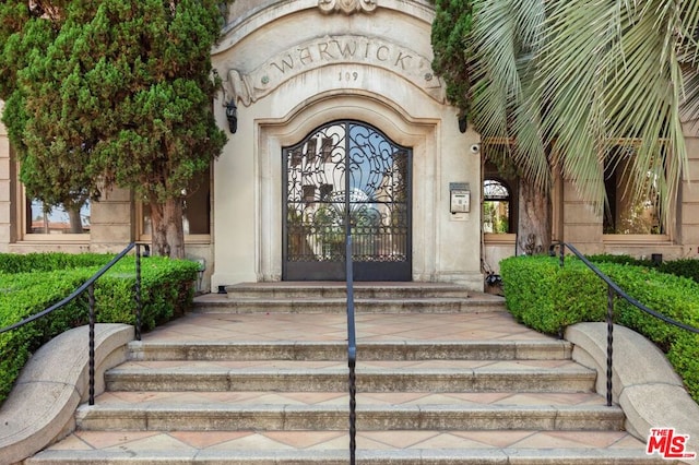 view of doorway to property