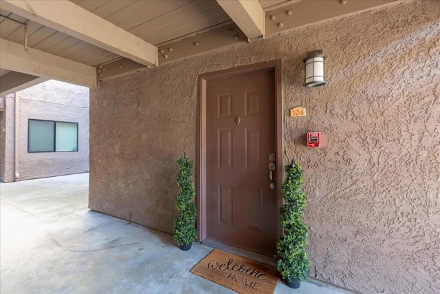 view of doorway to property