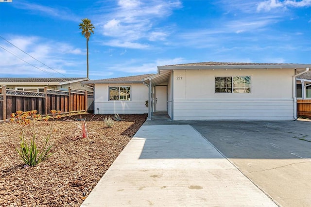 view of ranch-style house