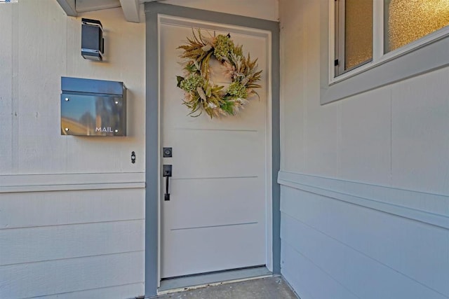 view of doorway to property