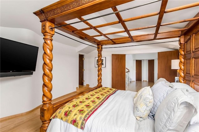 bedroom featuring light wood-type flooring