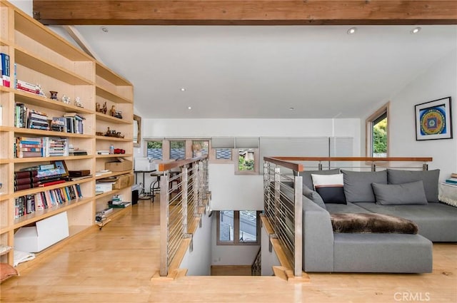 living room featuring light hardwood / wood-style flooring