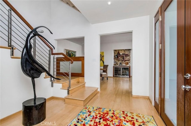 entrance foyer featuring hardwood / wood-style flooring