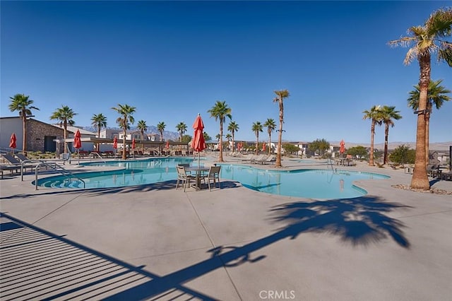 view of pool with a patio area