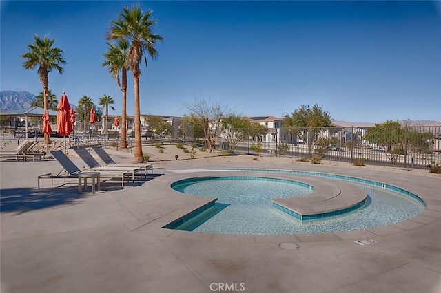 view of pool with a patio area