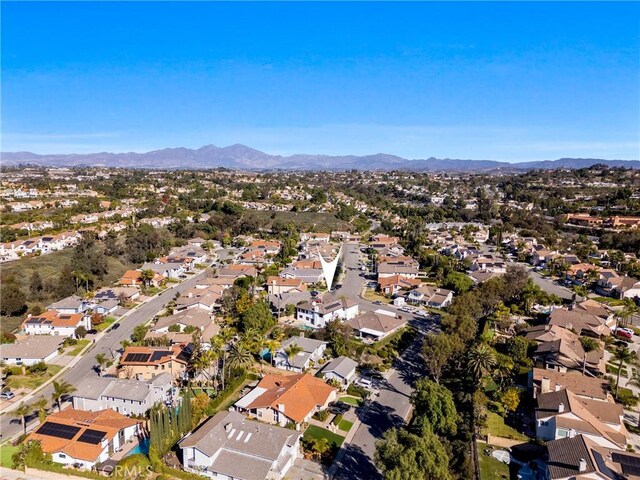 drone / aerial view with a mountain view