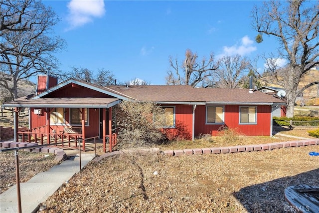 view of front of house with covered porch