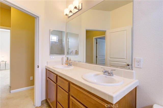 bathroom featuring vanity