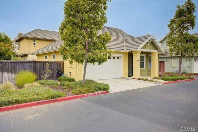 view of front of home featuring a garage