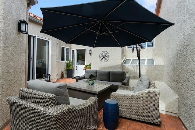 view of patio / terrace with an outdoor hangout area