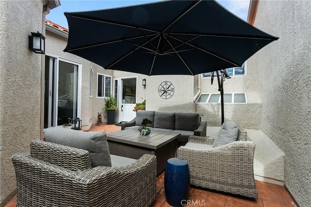 view of patio / terrace featuring an outdoor hangout area