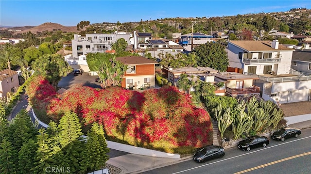 bird's eye view with a mountain view and a residential view