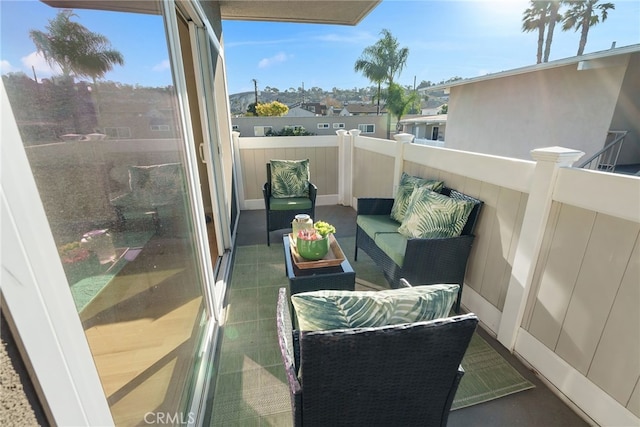 balcony featuring outdoor lounge area