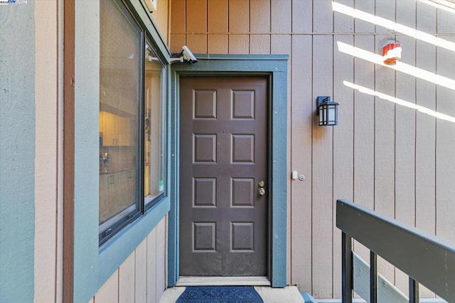 view of doorway to property