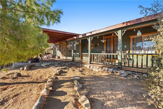 exterior space featuring a porch