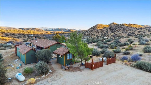 exterior space with a mountain view