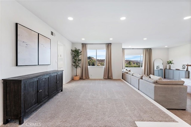 view of carpeted living room