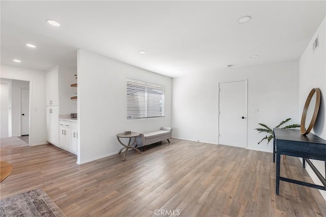 interior space with light wood-type flooring